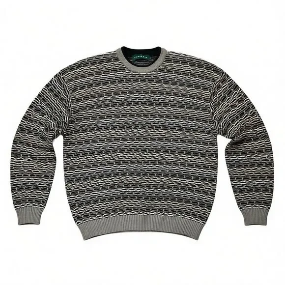 VTG Tundra Sweater Mercerized Wool Blend Biggie Cosby Style Size XL